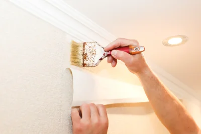 Pose de papier peint à Vaulx — revêtements muraux et toiles de verre